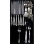 (lot of 24) Gorham sterling silver partial flatware service for six in the "Lansdowne" pattern,
