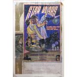 Star Wars vintage movie poster, 1978, offset print, overall (unframed): 41"h x 27"w
