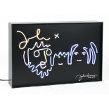 John Lennon (British, 1940-1980), "The Family," kinetic neon wall relief, bears printed signature