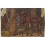 Italian/Florence School (18th century), Genre Scene The Ruler and the Prisoner, oil on copper,