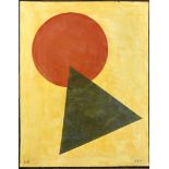 Circle of Kasimir Malevich (Russian, 1878-1935), "Suprematism," 1913, oil on canvas, bears