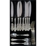 (lot of 19) Wallace sterling silver partial flatware service in the "Sir Christopher" pattern,
