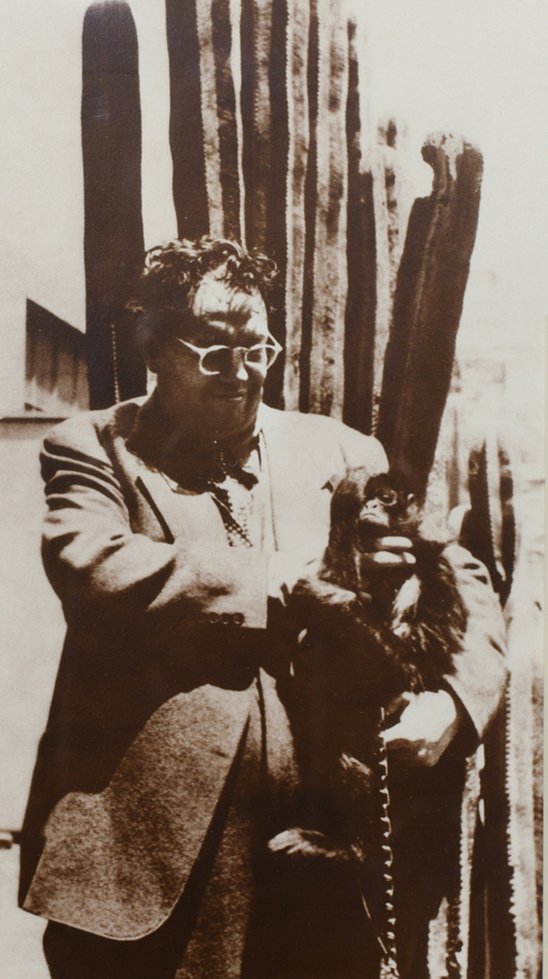 Emmy Lou Packard (American, 1914-1998), “Diego Rivera and His Pet Monkey,” circa 1941, photograph,