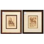 (lot of 2) After Salvador Dali (Spanish, 1904-1989), "El Cid" and "Don Quixote" from Spanish