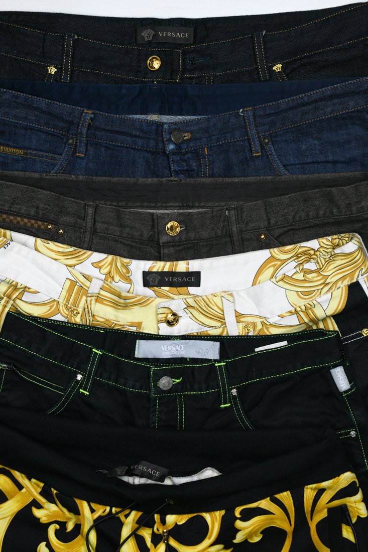 (lot of 13) Versace and Louis Vuitton clothing group, consisting of (2) pairs of Louis Vuitton denim - Image 2 of 9