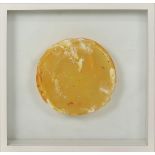 Peter Wegner (American, b. 1963), "Yellow Circle," 2002, acrylic between glass, Griffin (Santa