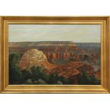 Richard Kruger (German/American, 19th century), Grand Canyon, oil on canvas, signed lower left,