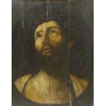 European School (17th century), Portrait of Jesus, oil on oak panel, unsigned, panel: 19.75"h x 15.