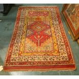 Caucasian Prayer carpet, 3'4" x 5'6"