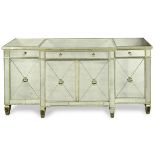 Hollywood Regency mirrored chest, 38"h x 70"w x 20"d