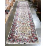 Persian Kerman runner, 2'6" x 13'