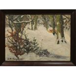 Alexis Matthew Podchernikoff (American/Russian,1886-1933), Wooded Snow Scene, signed lower right,