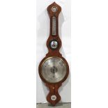 English Regency rosewood barometer, 41"h x 12"w