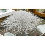 Moderne wall ornament, the white paint decorated wall ornament with a branch form body, 46" dia