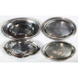 (lot of 4) sterling silver dishes and trays, makers include Webster Company, International Silver