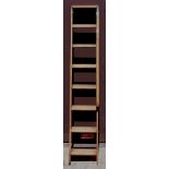 Oak library ladder, having a handle at one side, 79"h