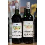 (lot of 2) 1970 Louis M. Martini Cabernet Sauvignon, St. Helena; 1974 Louis M. Martini Cabernet