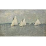 Frank Townsend Lent (American, 1855-1910), Sailing Regatta, 1898, oil on canvas, signed and dated