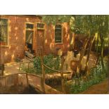Hendrik Maarten Krabbe (Dutch, 1868-1931), Untitled (Dappled Sunlight in the Backyard), 1897, oil on