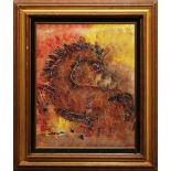 Untitled (Abstract Horse), oil on canvas, signed "Hamilton" lower left, 20th century, overall (