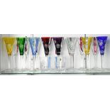 (lot of 18) Waterford stemware group, consisting of (6) champagnes and (2) tumblers in the "
