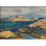 C. Bertram Hartman (American, 1882-1960), Rocky Isles, 1919, watercolor, signed and dated upper