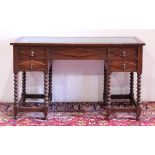 Spanish Revival table vitrine circa 1920, executed in oak, having a slide out presentation drawer