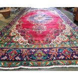 Persian Tabriz carpet, 9' x 13'