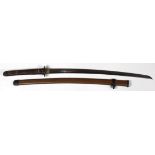 Japanese gunto katana (military sword), suguha, tang inscribed with the date: Showa 18, 12 gatsu (=