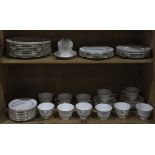 (lot of 59) Royal Doulton table service in the "Rondo" pattern, consisting of (12) dinner plates,