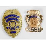 (lot of 2) Vintage police badge group, including a State of Hawaii Five-O unit badge, together