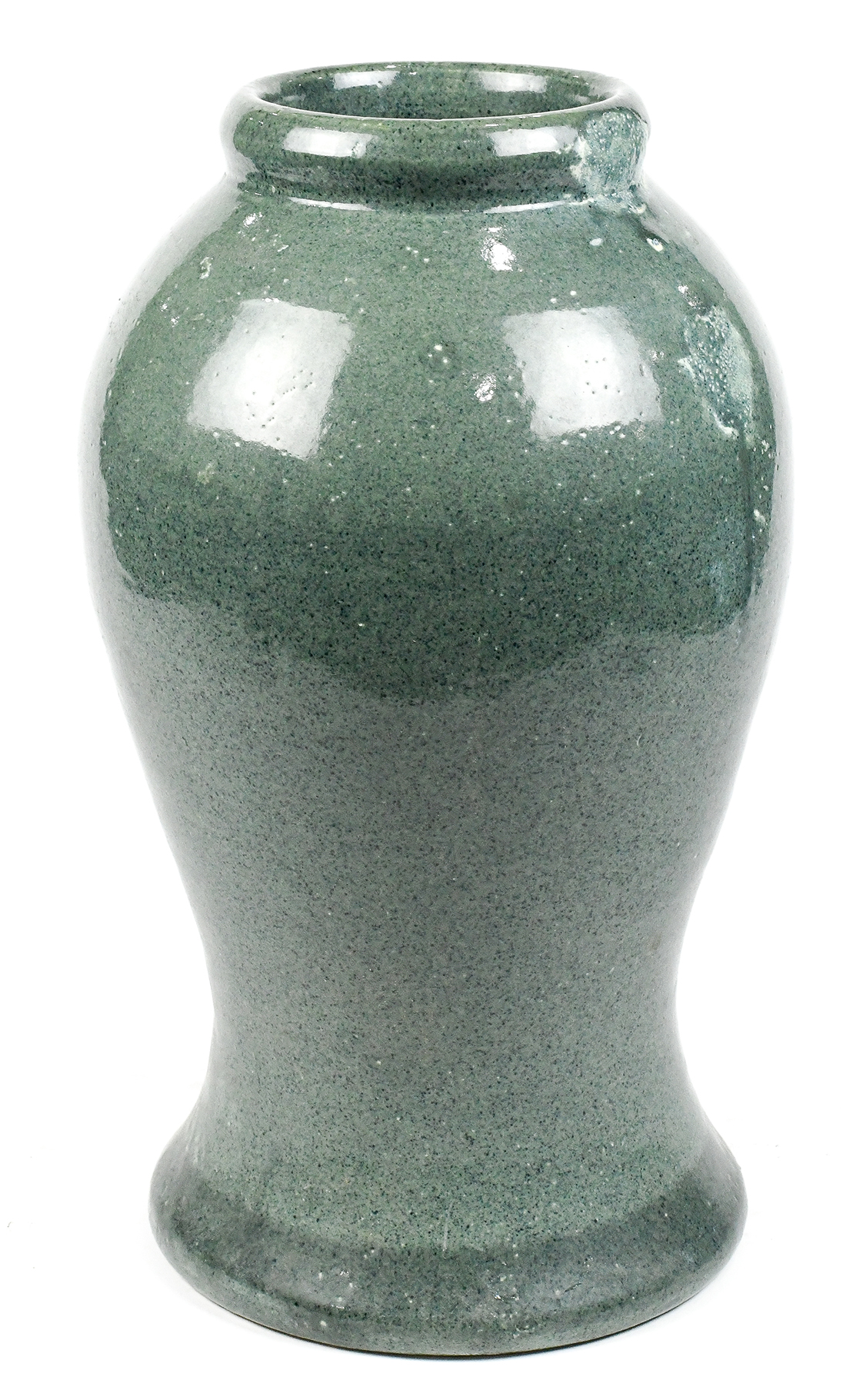 Bauer California Arts and Craft ceramic floor vase, circa 1925, of baluster form with an outswept