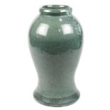 Bauer California Arts and Craft ceramic floor vase, circa 1925, of baluster form with an outswept