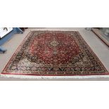 Persian Kashan carpet, 13"h x 10'11"