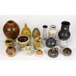 (lot of 16) Modern pottery group including Danish examples, a Fris Edam, Holland vessel having a