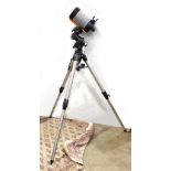 Celestron telescope on stand, marked Celestron Advanced GT, overall 75"h