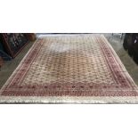 Pakistani Bokhara carpet, 11'10" x 9'2"