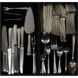 (lot of 78) Wallace sterling silver flatware service in the "Rhythm" pattern