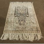 Turkish silk prayer rug