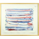Sam Tchakalian (American, 1929-2004), Untitled (Red and Blue), 1986, monotype, pencil signed and