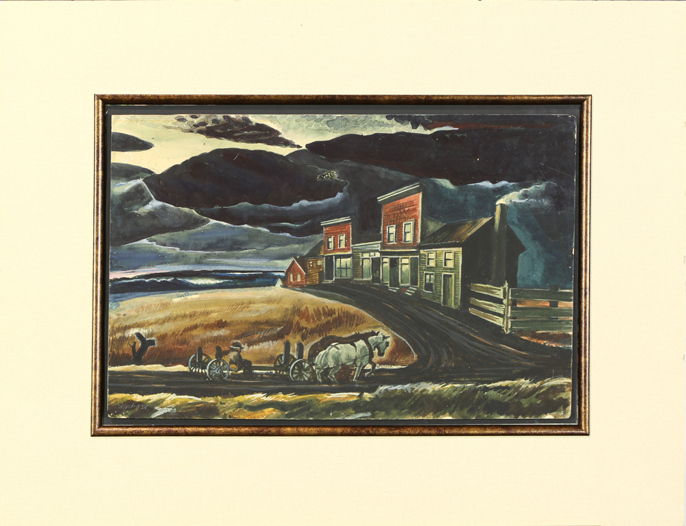 Gouache, Attributed to Charles Burchfield - Image 2 of 4