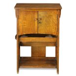 Arts & Crafts oak smoking cabinet