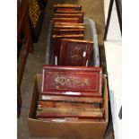 (lot of 20) Chinese small red lacquer wood panels, of various auspicious motifs, including flowers