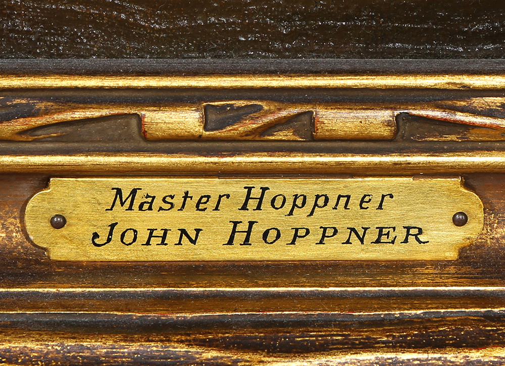 Attributed to John Hoppner (British, 1758-1810), “Master Hoppner,” oil on canvas, unsigned, artist - Image 3 of 5