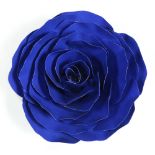 Rudi Molacek (American, b.1948), Small Blue Rose, 2002, painted metal sculpture, unsigned,