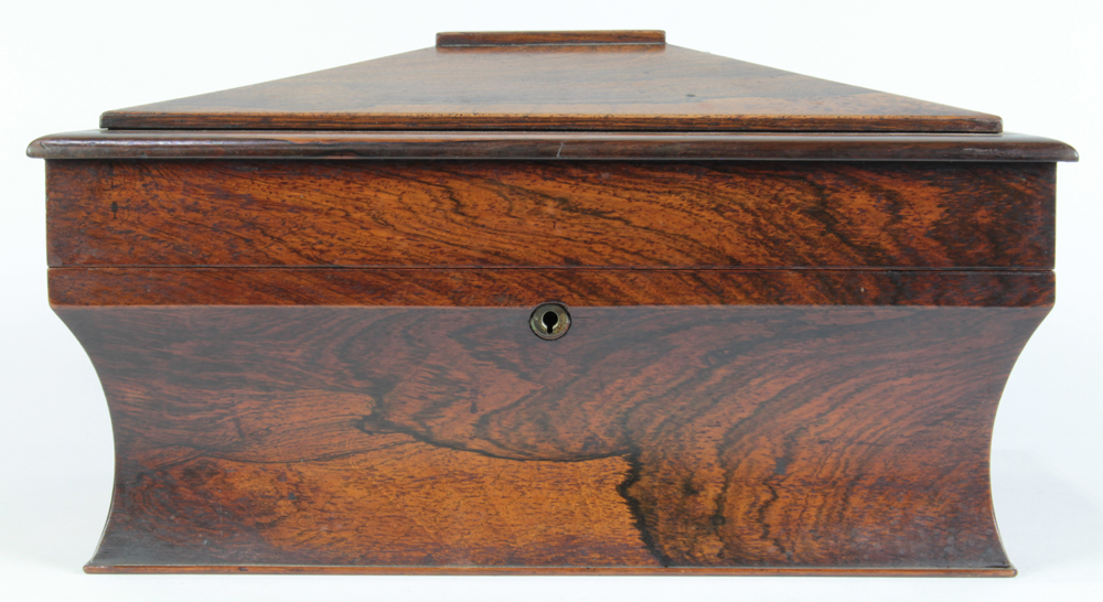 Georgian rosewood tea caddy - Image 2 of 3