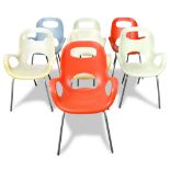 (lot of 7) Umbra Oh molded plastic armchairs