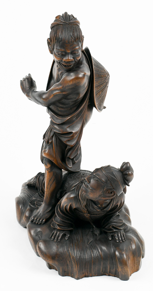 Japanese Wooden Carving, Han Xin - Image 3 of 4