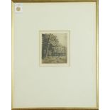 Paul Cezanne (French, 1839–1906), "Paysage au vers," etching, unsigned, overall (with frame): 18.5"h