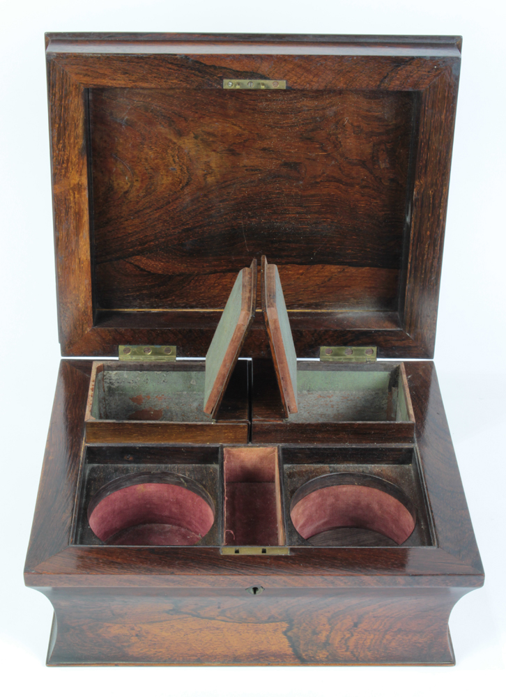 Georgian rosewood tea caddy